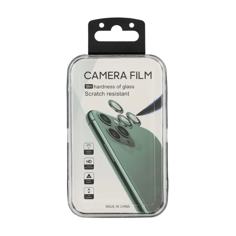 For iPhone 17 Camera Lens Protector Electroplating Ultra HD Tempered Glass Lens Film - Black