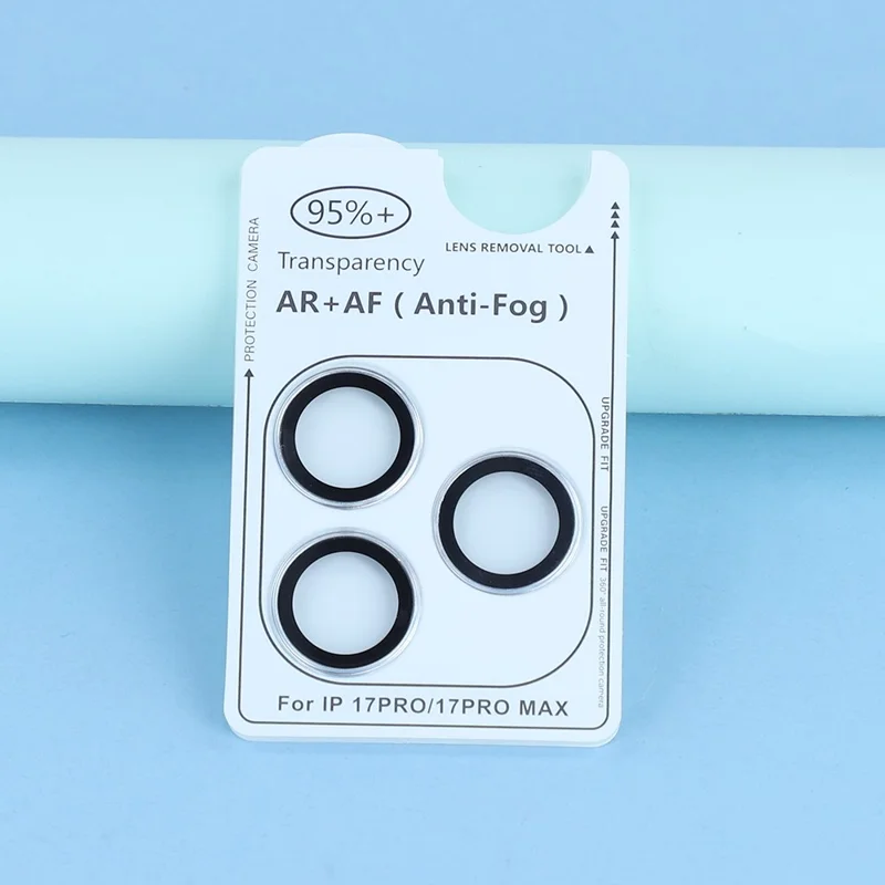 For iPhone 17 Pro / 17 Pro Max Camera Lens Protector Electroplating Ultra HD Tempered Glass Lens Film - Silver