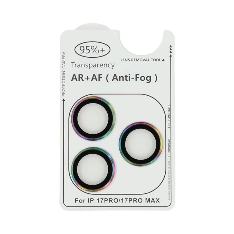 For iPhone 17 Pro / 17 Pro Max Camera Lens Protector Electroplating Ultra HD Tempered Glass Lens Film - Multi-Color