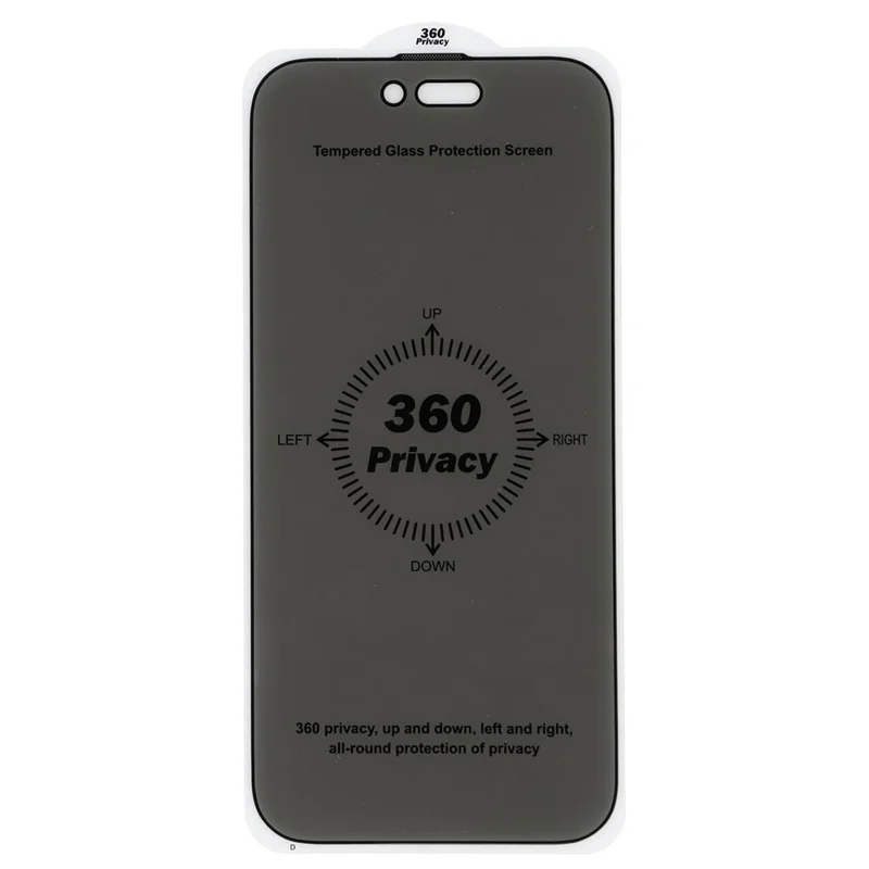 For iPhone Air Privacy Tempered Glass Screen Protector with Silk Printing / Dust Filter Mesh