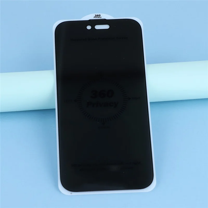 For iPhone Air Privacy Tempered Glass Screen Protector with Silk Printing / Dust Filter Mesh