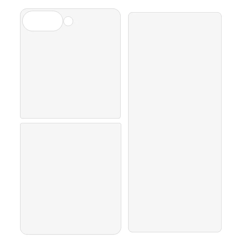 Für Samsung Galaxy Z Flip7 5G Displayschutz Set, Vorder- + Rückseite Vollabdeckung TPU+PET Hydrogel-Folie