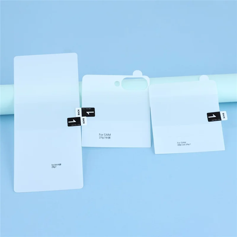 Für Samsung Galaxy Z Flip7 5G Displayschutz Set, Vorder- + Rückseite Vollabdeckung TPU+PET Hydrogel-Folie