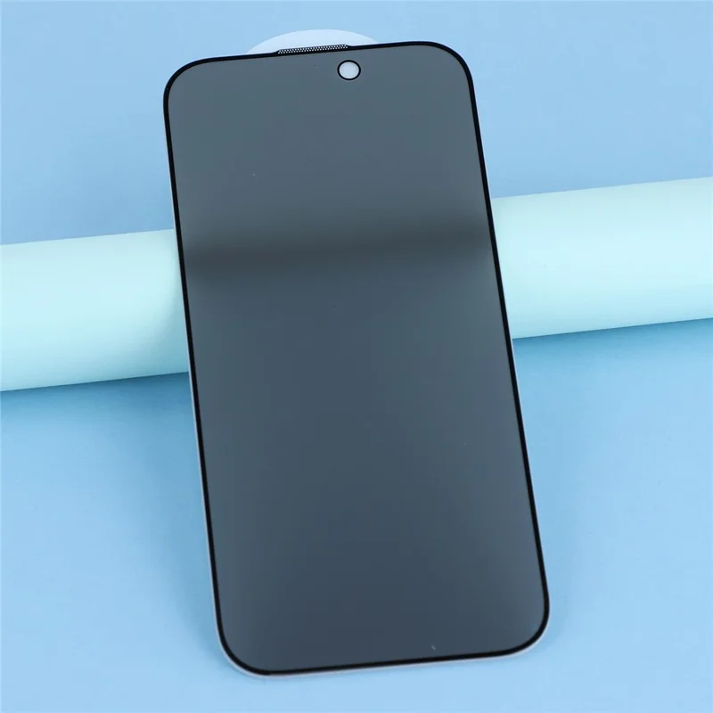 For iPhone 17 Privacy Screen Protector Matte Silk Printing Anti-Spy Tempered Glass Film with Dust-Proof Mesh