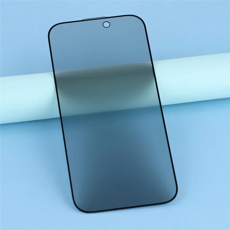 For iPhone 17 Privacy Screen Protector Matte Silk Printing Anti-Spy Tempered Glass Film with Dust-Proof Mesh
