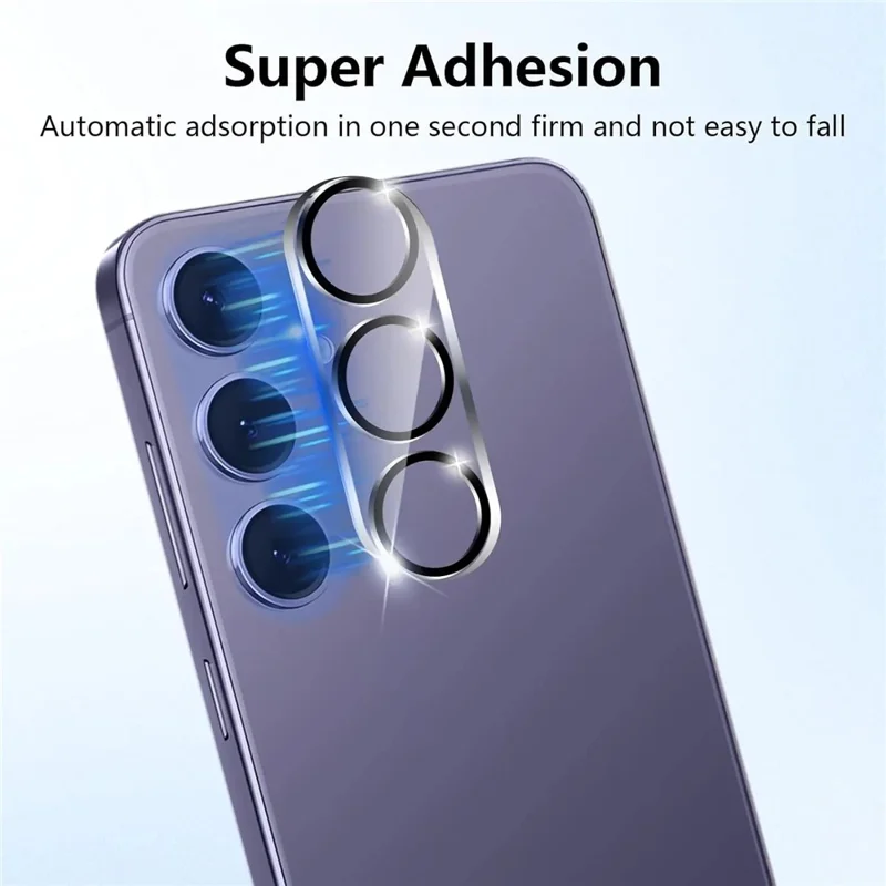 For Samsung Galaxy S24 Camera Lens Protector Black Ring Silk Printing Tempered Glass Acrylic Lens Film