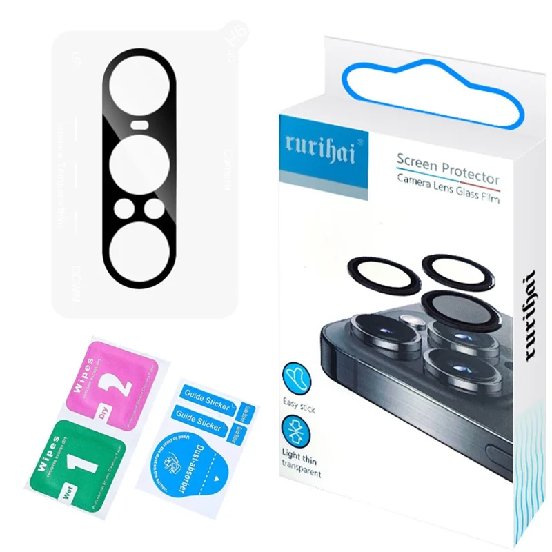 RURIHAI para Sony Xperia 1 VII Protector de lente de cámara Aluminio de alta calidad Película de lente de impresión de seda de silicio