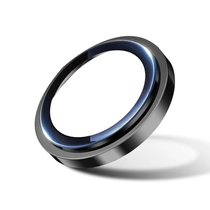 RURIHAI For iPhone 17 Air Camera Lens Protector Tempered Glass Metal Ring Lens Film - Titanium Grey