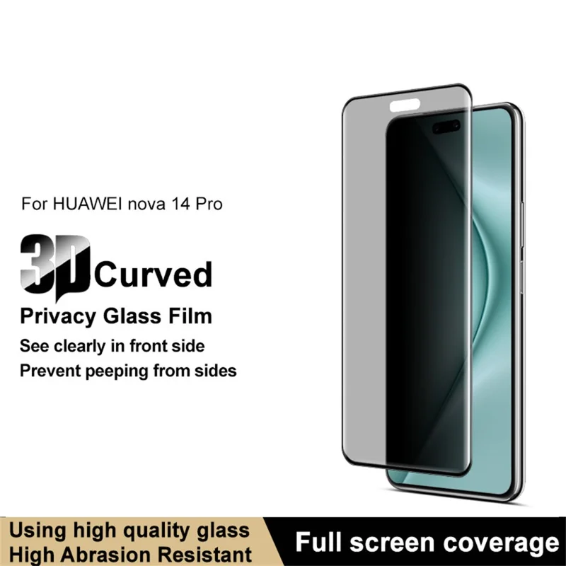 IMAK For Huawei nova 14 Pro 5G Anti Spy Screen Protector Full Cover Tempered Glass Film