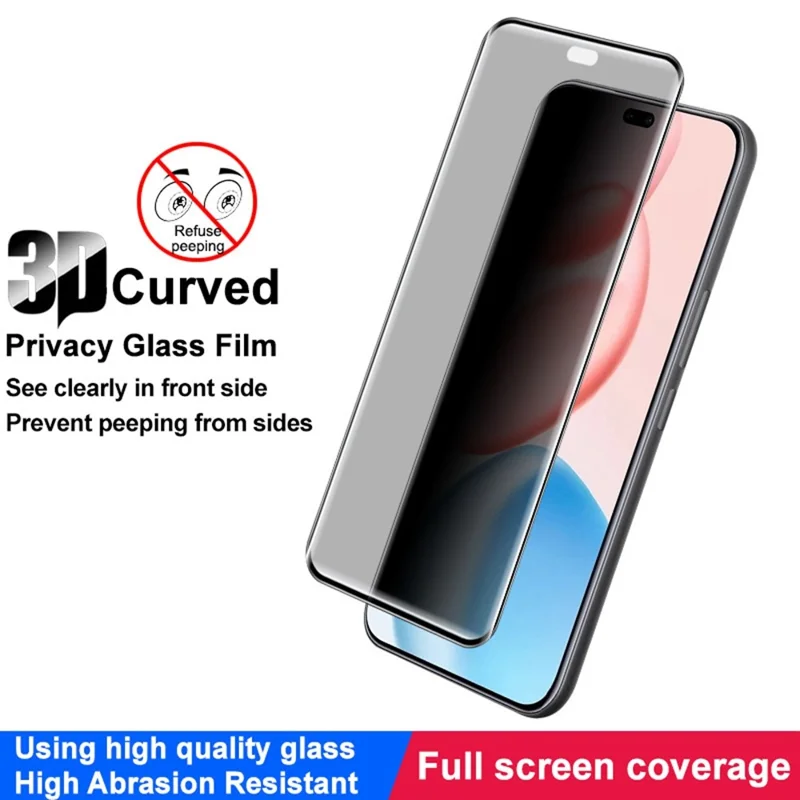 IMAK For Honor 400 Pro 5G (Global) Anti Spy Screen Protector Full Cover Tempered Glass Film