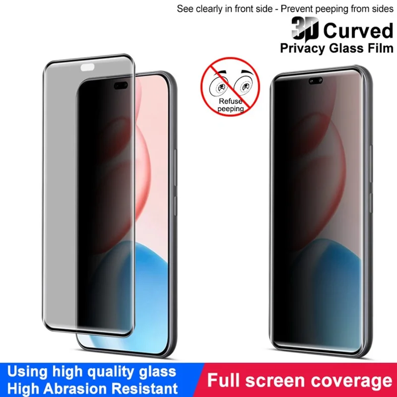 IMAK For Honor 400 Pro 5G (Global) Anti Spy Screen Protector Full Cover Tempered Glass Film