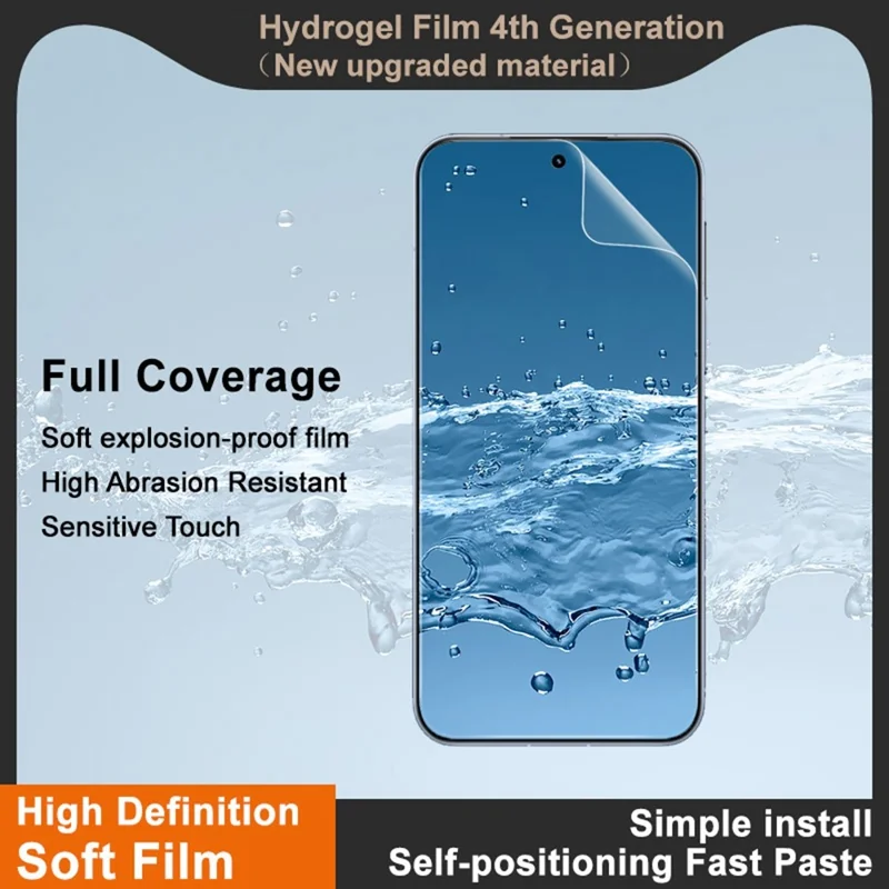 Protector de Pantalla de Película de Hidrogel IMAK 4ª Generación para Honor 400 5G (Global) Ultra Claro Película TPU Suave (Desbloqueo con Huella Dactilar)