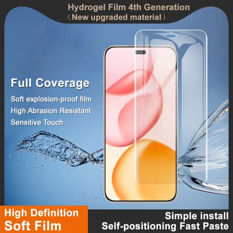 IMAK Hydrogel Film 4th For Honor 400 Pro 5G (Global) Screen Protector Ultra Clear Soft TPU Film (Fingerprint Unlock)