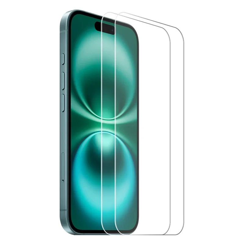 ENKAY HAT PRINCE 2 шт. Защитное стекло для iPhone 17 Pro с толстым клеевым слоем, 9H, изогнутыми краями и высококачественным алюмосиликатным стеклом