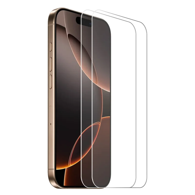 ENKAY HAT PRÍNCIPE 2 Unidades Para iPhone 17 Pro Max Protector de pantalla Adhesivo grueso Bordes en arco de 9H Película de vidrio de aluminio-silicio de alta calidad