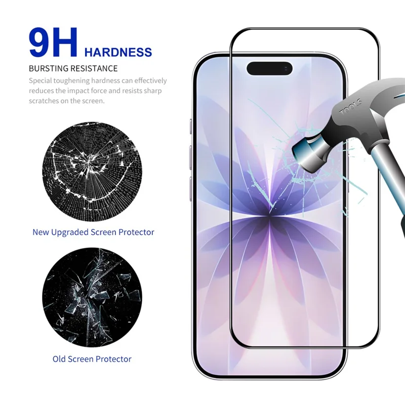 ENKAY HAT PRINCE For iPhone 17 Screen Protector Thick Adhesive 0.26mm 2.5D High Aluminium-Silicon Glass Film