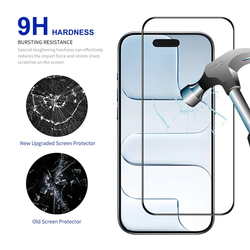 ENKAY HAT PRINCE 2Pcs For iPhone Air Screen Protector Thick Adhesive 0.26mm 2.5D High Aluminium-Silicon Glass Film