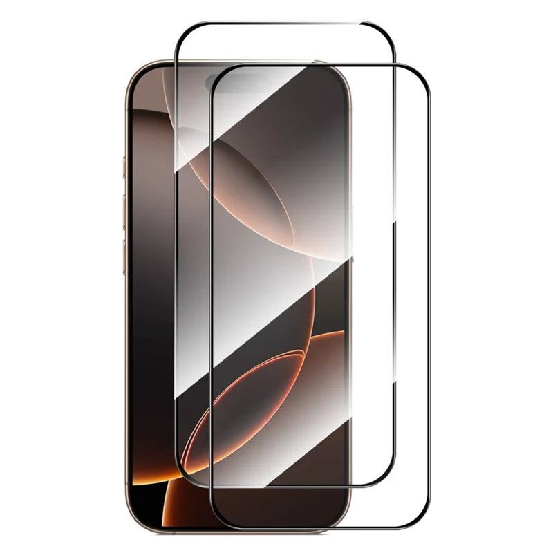 ENKAY HAT PRINCE 2Pcs Protection d'écran en verre aluminium-silicium de 0,26 mm, 2,5D, à haute adhérence pour iPhone 17 Pro Max