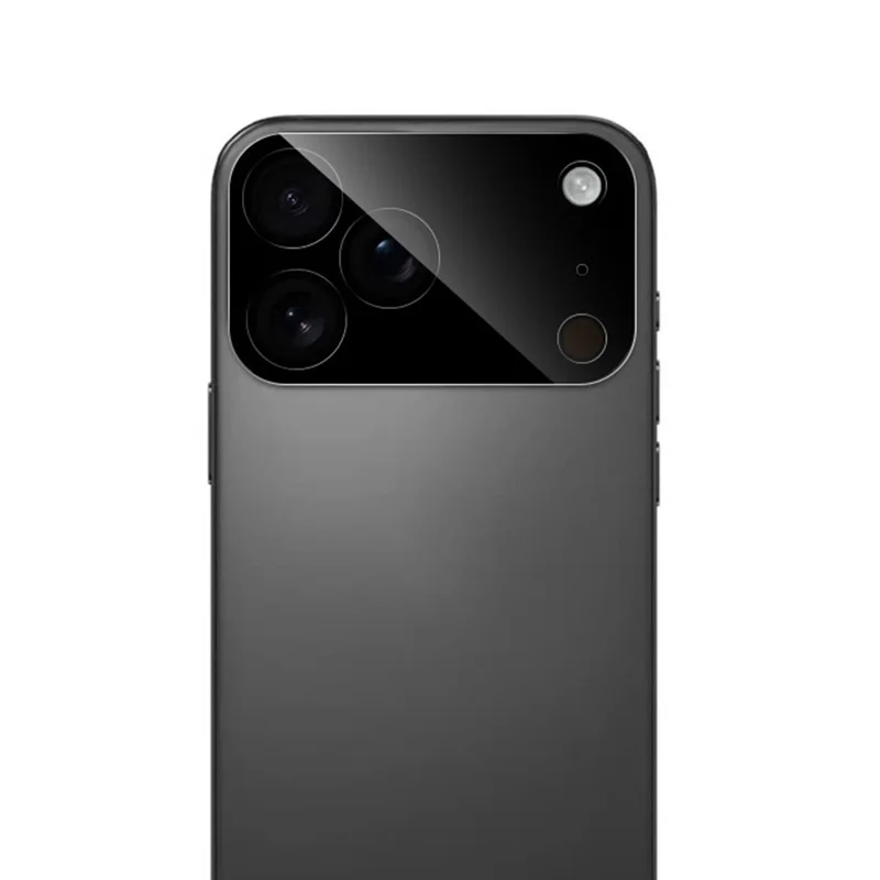 RURIHAI Protector de Lente de Cámara para iPhone 17 Pro Max, Cristal Transparente con Círculo Negro, Película de Lente de Vidrio de Aluminio-Silicio 3D de Alta Calidad