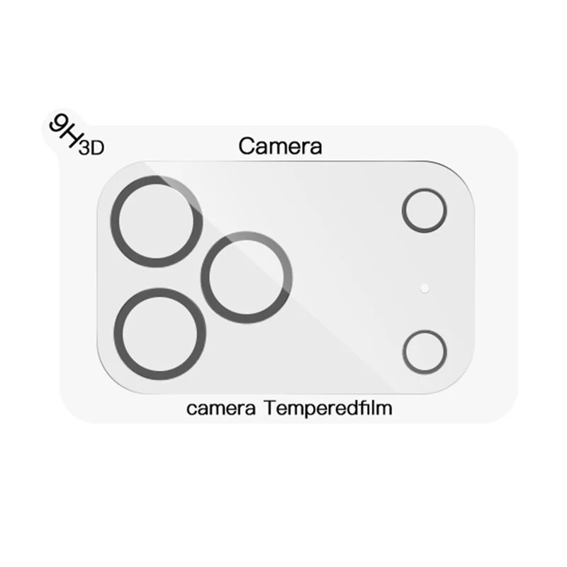 RURIHAI Protector de Lente de Cámara para iPhone 17 Pro Max, Cristal Transparente con Círculo Negro, Película de Lente de Vidrio de Aluminio-Silicio 3D de Alta Calidad