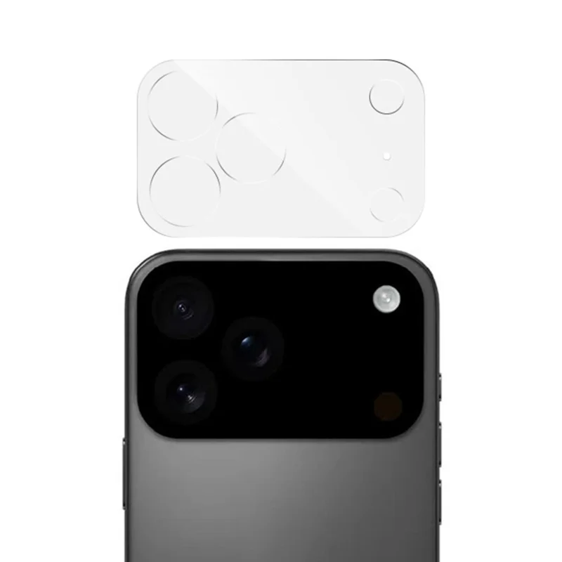 RURIHAI Para iPhone 17 Pro Max Protetor de Lente de Câmera Película de Vidro de Alumínio-Silício 3D Transparente