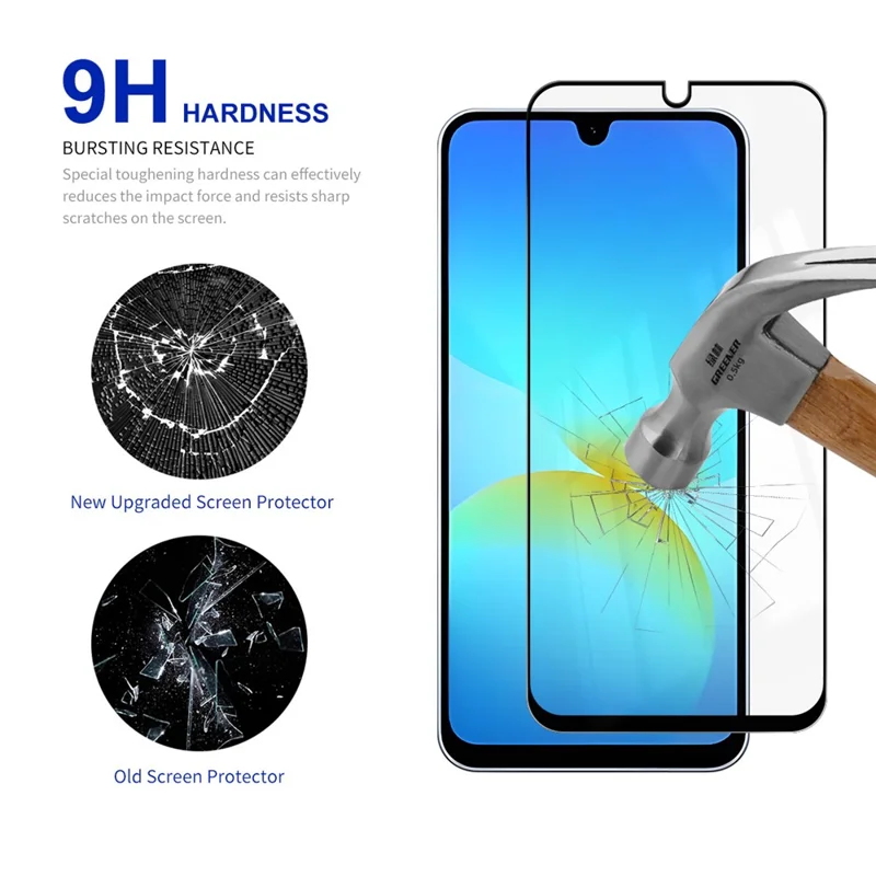 RURIHAI 10шт Защитное стекло для Samsung Galaxy A17 из высокопрочного алюмосиликатного стекла 0,26 мм 2,5D