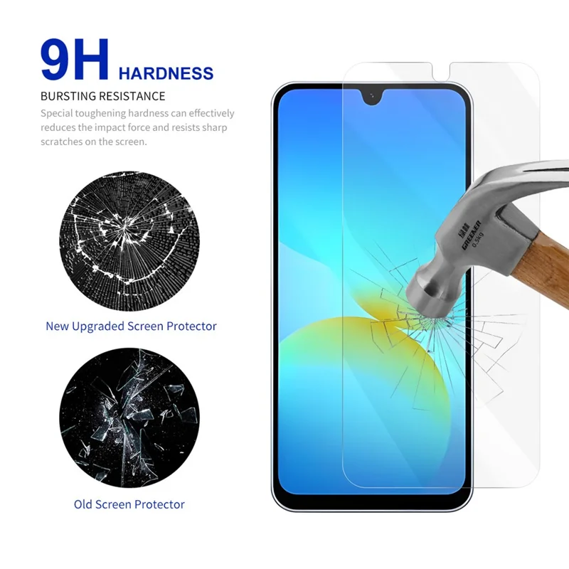 RURIHAI 10Pcs For Samsung Galaxy A17 Screen Protector 0.26mm 2.5D High Aluminium Silicon Glass Film