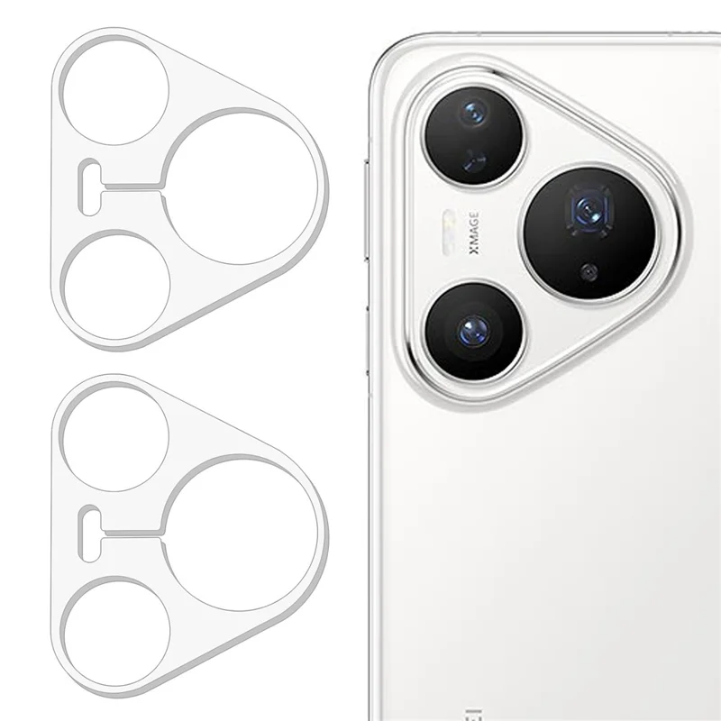 2 Pièces pour Huawei Pura 80 Ultra Protection d'Objectif Caméra Verre Trempé Bord Incurvé 3D Anti-Rayures Film de Protection