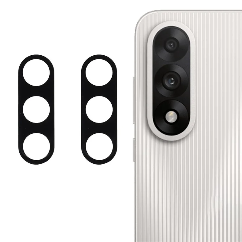 2 Pezzi Pellicola Protettiva per Lenti Posteriori in Vetro Temperato Ultra Sottile 2,5D per OnePlus Ace 5 Ultra 5G / Nord 5 5G con Bordi Rifiniti e Stampa Serigrafica