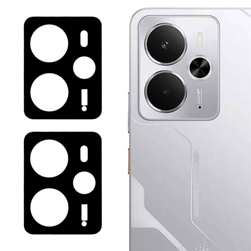 2Pcs For Realme 14 5G Camera Lens Protector Silk Printing Lens Film 3D Arc Edge