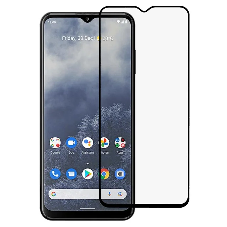 Per Nokia G60 5G Full Cover Silk Printing Screen Protector Anti-scratch Full Glue Tempered Glass Film