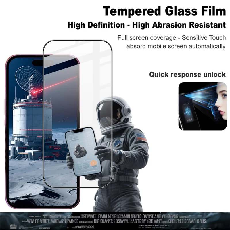 IMAK Pro+ Series For iPhone Air Tempered Glass Full Screen Protector Sensitive Touch Film