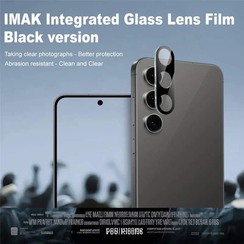 IMAK For Samsung Galaxy S25 FE Camera Lens Protector Tempered Glass HD Clear Lens Film (Black Version)