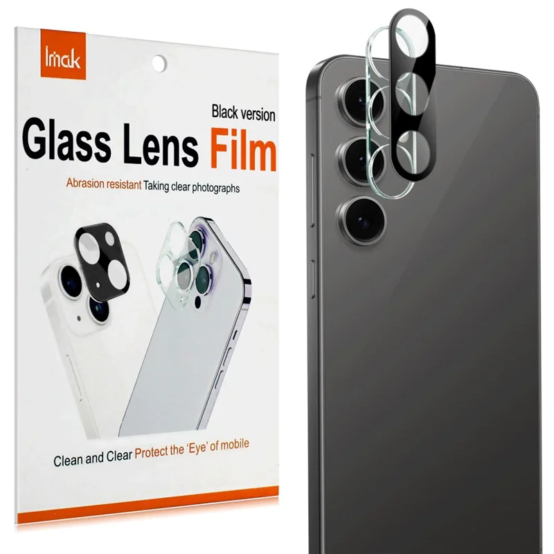 IMAK For Samsung Galaxy S25 FE Camera Lens Protector Tempered Glass HD Clear Lens Film (Black Version)