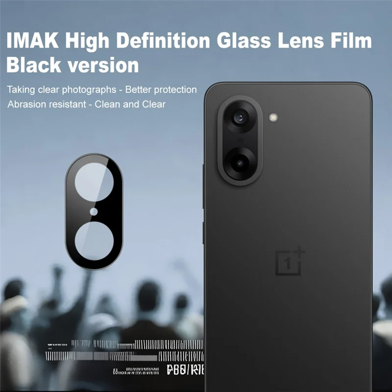 IMAK для OnePlus Ace 5 Racing 5G / Nord CE5 5G Защитное стекло для объектива камеры HD Clear (черная версия)