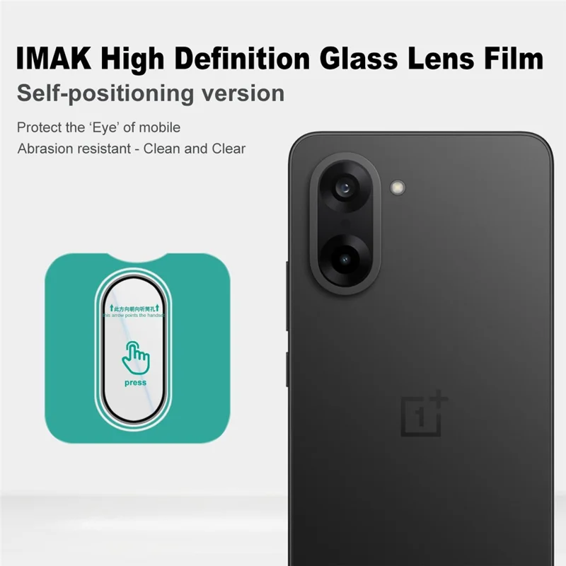 IMAK Para OnePlus Ace 5 Racing 5G / Nord CE5 5G Protector de Lente de Cámara Cristal Templado con Marco de Autoposicionamiento