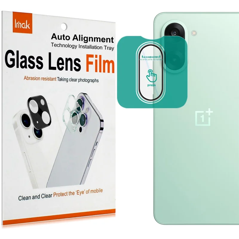 IMAK Para OnePlus Ace 5 Racing 5G / Nord CE5 5G Protector de Lente de Cámara Cristal Templado con Marco de Autoposicionamiento