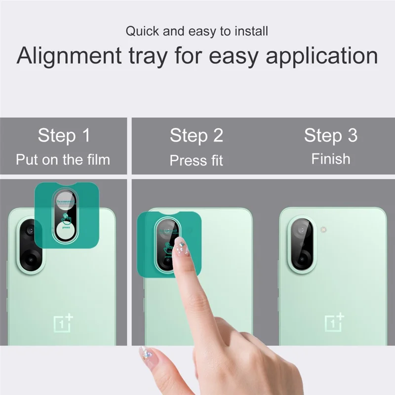 IMAK Pour OnePlus Ace 5 Racing 5G / Nord CE5 5G Protection d'Objectif en Verre Trempé avec Cadre Auto-Positionnant (Version Noir)