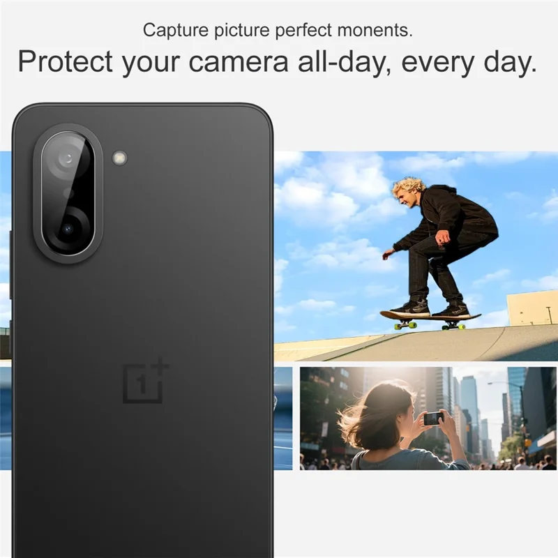 IMAK Pour OnePlus Ace 5 Racing 5G / Nord CE5 5G Protection d'Objectif en Verre Trempé avec Cadre Auto-Positionnant (Version Noir)