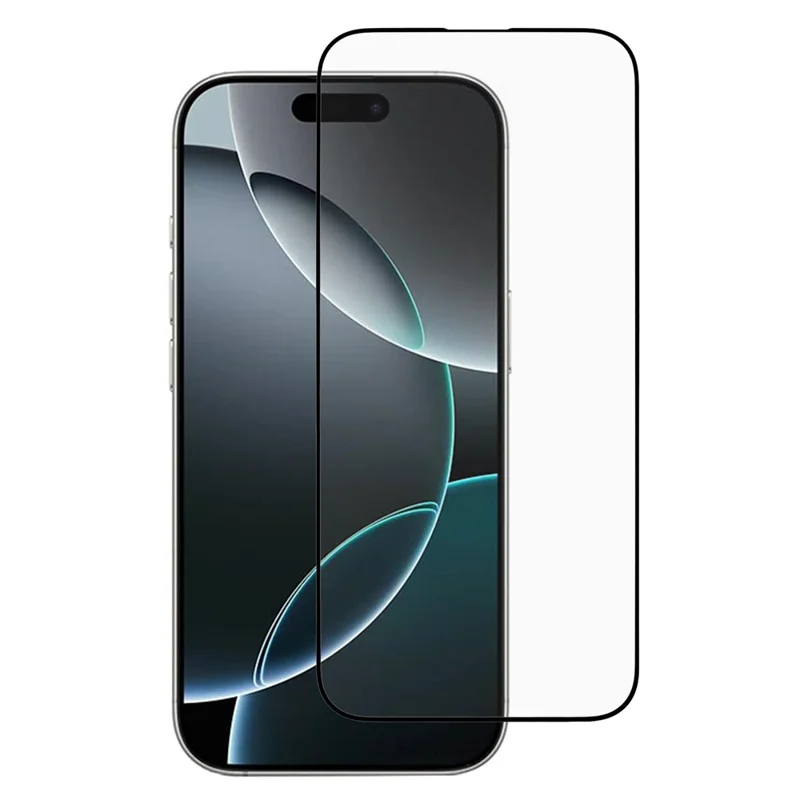 For iPhone 17 Pro Max Screen Protector Silk Print Full Glue 9D Tempered Glass Film