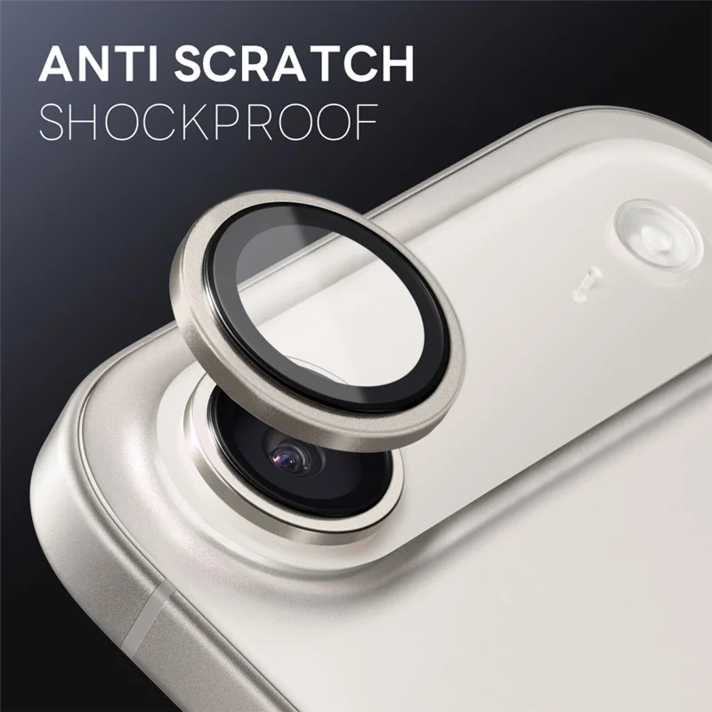 NORTHJO For iPhone Air Camera Lens Protector Tempered Glass Lens Film Metal Ring Guard 1:1 Original Design - Grey