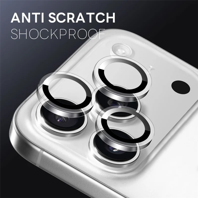 NORTHJO 1Set Clear Lens Film for iPhone 17 Pro Max / 17 Pro Camera Lens Protector Tempered Glass Metal Ring Guard