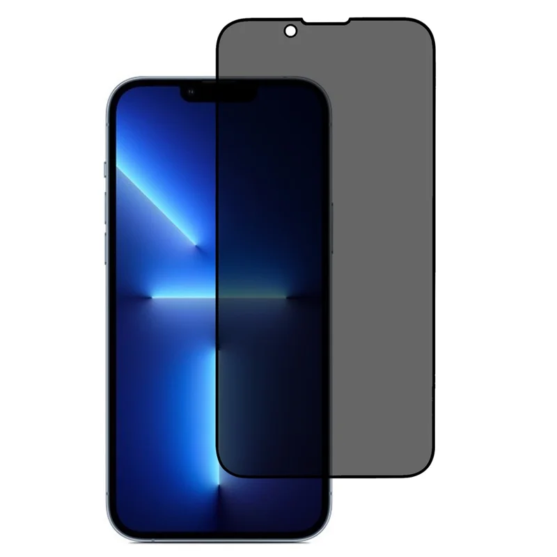 Protector de Pantalla de Privacidad para iPhone 13 Pro Max Anti-Espía de Vidrio de Aluminio y Silicio de Alta Calidad