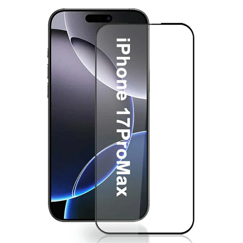 MOCOLO Per iPhone 17 Pro Pellicola Protettiva Schermo Antischeggia in Vetro Temperato con Stampa Serigrafica - Nero