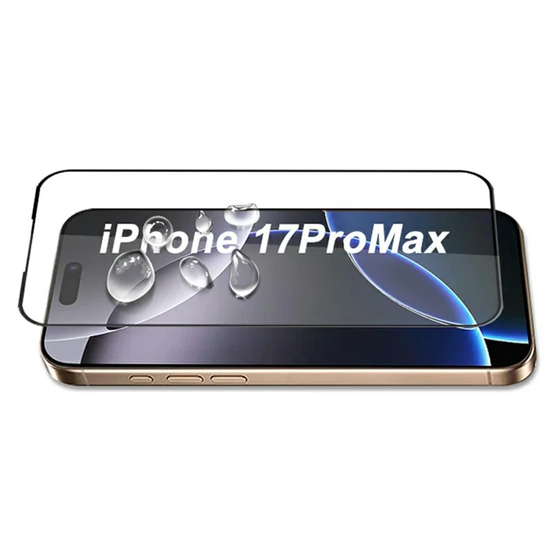 MOCOLO Per iPhone 17 Pro Pellicola Protettiva Schermo Antischeggia in Vetro Temperato con Stampa Serigrafica - Nero