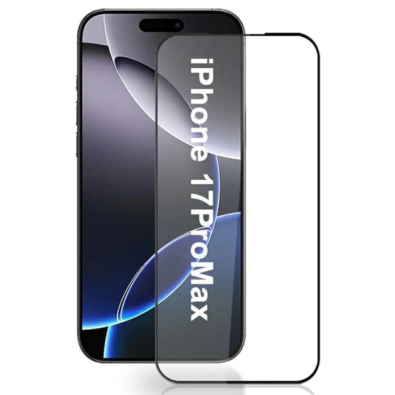 MOCOLO Per iPhone 17 Pro Max Pellicola Protettiva Schermo Antischeggia in Vetro Temperato con Stampa Serigrafica - Nero