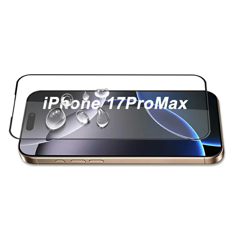 MOCOLO Per iPhone 17 Pro Max Pellicola Protettiva Schermo Antischeggia in Vetro Temperato con Stampa Serigrafica - Nero
