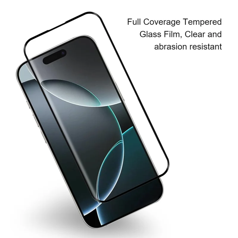 AMORUS pour iPhone 17 Protection d'écran complète avec colle de pose Verre trempé incurvé 3D Anti-rayures