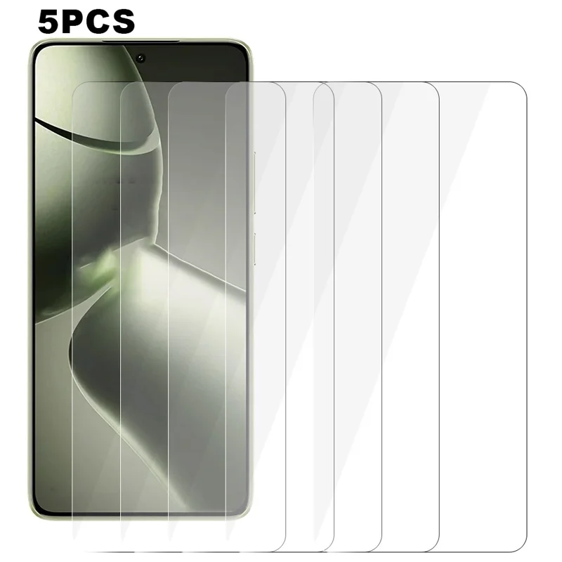 5Pcs For Xiaomi 15T Pro  /  15T Front Screen Protector 0.3mm 2.5D Tempered Glass Clear Film