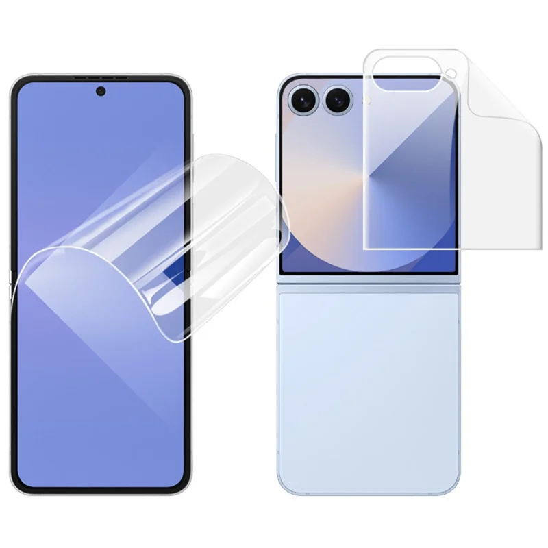 IMAK Гидрогелевая пленка 4-го поколения для Samsung Galaxy Z Flip7 5G 1 комплект TPU защитная пленка (передний экран + внутренний большой экран)